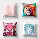 Axyaa Lion Tiger Head Pillowcase for Home Decor - Soft and Stylish Animal Cushion Cover