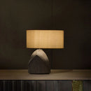 Axyaa Japanese Style Solid Wood Linen Art Table Lamp Home Decoration Lighting