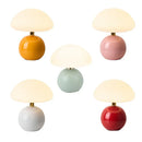 Axyaa Cream Ceramic Mushroom Table Lamp LED Bedroom Decor Light