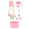 Axyaa 7pcs Cup Set for Stanley Tumbler: Straw, Cover, Cap, Boot, Stopper, Keychain, Sticker