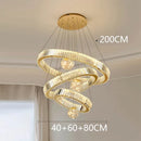Axyaa Crystal Chandelier for Duplex Architecture Living Room & Stair Lighting