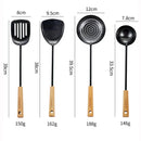 Axyaa Stainless Steel Wooden Handle Kitchen Utensil Set