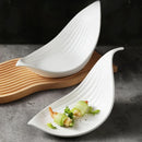 Axyaa Ceramic Sushi Plates | Creative Solid Color Dinnerware | Irregular Shape Snack Dishes