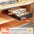 Axyaa Slide Out Cabinet Organizer Carbon Steel Kitchen Pantry Storage Shelf Rack