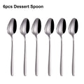Axyaa 21-Piece Stainless Steel Cutlery Set - Mirror Finish Elegant Tableware