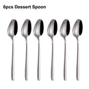 Axyaa 21-Piece Sliver Stainless Steel Cutlery Set - Elegant Tableware Dinner Set