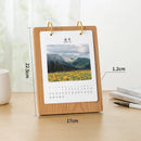 Axyaa Wooden Creative Literary Desktop Calendar Office Note Work Calendar