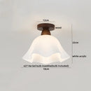 Axyaa Modern Wood Glass LED Ceiling Light for Kitchen Living Room Decor
