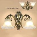 Axyaa LED Wall Lamp: Retro Metal Light with Glass Shade for Home Decor