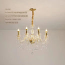 Axyaa Gold Crystal Chandelier: Vintage Industrial Style for Living & Dining Room