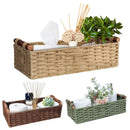 Axyaa Wicker Rope Storage Basket with Handle - Handmade, Decorative, Countertop Organizer