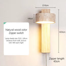 Axyaa Wabi Sabi Yellow Travertine Wall Lamp with Pull Chain Switch