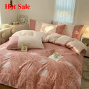 Axyaa Small Fresh 6D Printed Cotton Bedding Set - 4 Pieces