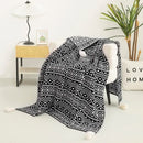 Axyaa Bohemian Knit Sofa Cover & Summer Blanket with Air Conditioning Features