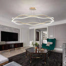 Axyaa Modern Minimalist LED Chandelier for Luxe Living Room & Bedroom