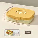 Axyaa Divided Lunch Box: Portable, Sealed, Large Capacity for Food, Salad, Fruits