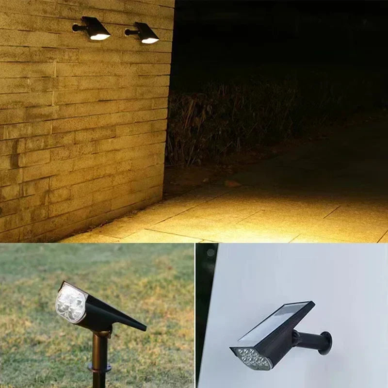 Axyaa Solar Spotlight: Adjustable 7LED In-Ground Wall Light, IP65 Waterproof Outdoor Landscape