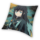 Axyaa Decorative Mist Hashira Pillowcase 45x45cm Cozy Polyester Cover