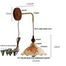 Nordic Modern LED Wall Lamp Sconce by Axyaa - Ceramic Copper Wood Finish