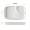 Axyaa Stone Pattern Ceramic Serving Plate Set - Restaurant Tableware