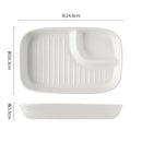 Axyaa Stone Pattern Ceramic Serving Plate Set - Restaurant Tableware