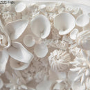 Axyaa Blooming Flower Relief Ceramic Vase Desk Decoration Artificial Floral Arrangement