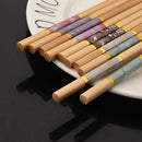 Axyaa Bamboo Sushi Chopsticks Set - Non-slip Retro Style Tableware