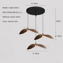 Axyaa Wood Art LED Chandelier for Zen Teahouse Decor