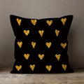 Axyaa Gold Heart Art Print Cushion Cover - Nordic Style Sofa Pillowcase