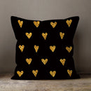 Axyaa Gold Heart Art Print Cushion Cover - Nordic Style Sofa Pillowcase