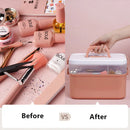 Axyaa Nail Art Storage Box: Plastic Organizer for Manicure Accessories & Gel Polish