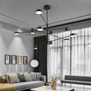 Axyaa Simple Black White Gold Ceiling Chandelier for Home and Restaurant