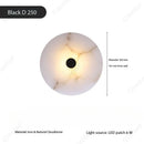Axyaa LED Marble Round Wall Lamp for Living Room Bedroom Decor