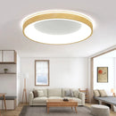 Axyaa Wood Grain LED Ceiling Light for Dining Room, Living Room, Bedroom & Study