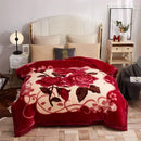 Axyaa Double Sided Warm Raschel Blanket for Winter - High End Soft & Cozy Weighted Comforter