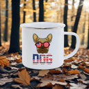 Axyaa Freedom Series Enamel Mug: USA 4th July Coffee Cup - Celebrate Festive Drinkware
