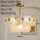 Emerald Green Glass Chandelier for Bedroom and Living Room by Axyaa