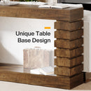 Axyaa Wood Console Table with Storage, Narrow Sofa Entryway Table for Living Room