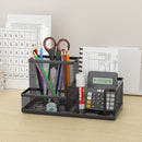 Axyaa Mesh Desk Organizer with Pencil Holder, 3 Compartments, Black