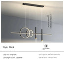 Axyaa Modern Strip Ceiling Chandelier; Creative Living Room Pendant Light