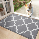 Axyaa Brown Washable Indoor Entrance Mat with Geometry Pattern, 50x80
