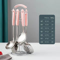 Axyaa Nordic Kitchen 7-Piece Stainless Steel Utensil Set with Ceramic Handles