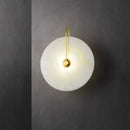 Axyaa Marble Wall Lamp: Nordic Postmodern Circular Lighting for Living Room, Bedroom, Study