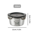 Axyaa Stainless Steel Fridge Fresh-keeping Container, Stackable & Microwave Safe