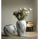 Axyaa Retro Ceramic Vase: Rural Circular Floor Decor for Living Room