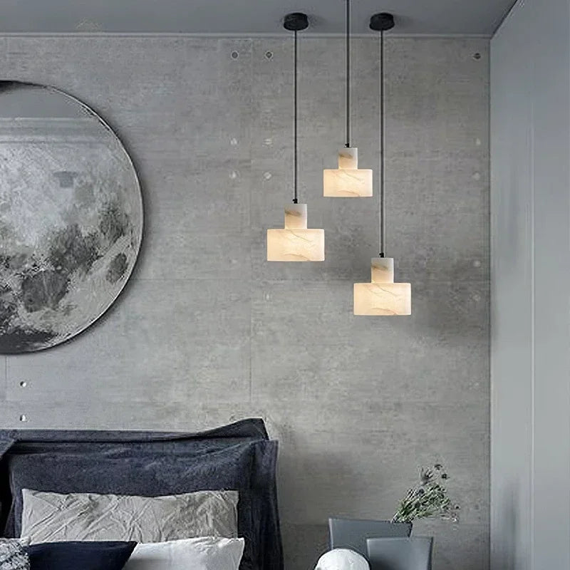 Marble Pendant Lamp for Modern Living Spaces - Axyaa Small Chandelier