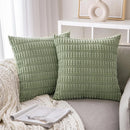 Corduroy Green Cushion Cover 45x45cm Axyaa Brand Sofa Pillowcase Home Decor