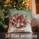 Axyaa Rectangular Pillow Cover for Sofa, Bedroom, Car - Home Decor Happy New Year Merry Christmas