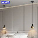 Axyaa Marble LED Pendant Lamp: Nordic Luxury Natural Stone Chandelier