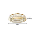 Axyaa Modern Gold Crystal Ceiling Chandelier for Luxe Living Room & Bedroom Lighting